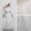 Chic / Beautiful White Evening Dresses  2018 A-Line / Princess Tulle U-Neck Lace-up Appliques Beading Evening Party Formal Dresses