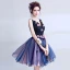 Chic / Beautiful Navy Blue Graduation Dresses 2018 Summer A-Line / Princess Lace V-Neck Appliques Backless Beading Homecoming Formal Dresses