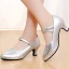 Romantic Lovely Black Latin Dance Shoes 2020 5 cm Dancing Prom Laser Buckle Heels Round Toe Womens Shoes