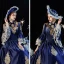 Vintage / Retro Medieval Navy Blue Prom Dresses 2021 A-Line / Princess High Neck Zipper Up Long Sleeve Floor-Length / Long 3D Lace Backless Prom Formal Dresses
