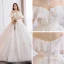 Modern / Fashion White Plus Size Wedding Dresses 2019 Ball Gown Lace Tulle Appliques Backless Strapless Chapel Train Wedding