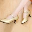 Romantic Lovely Black Latin Dance Shoes 2020 5 cm Dancing Prom Laser Buckle Heels Round Toe Womens Shoes