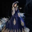 Vintage / Retro Medieval Navy Blue Prom Dresses 2021 A-Line / Princess High Neck Zipper Up Long Sleeve Floor-Length / Long 3D Lace Backless Prom Formal Dresses