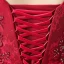 Chic / Beautiful Plus Size Burgundy Evening Dresses  2019 A-Line / Princess Lace Tulle V-Neck Appliques Backless Beading Evening Party Formal Dresses
