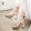 Mooie / Prachtige Goud Huwelijk Bruidsschoenen 2020 Glans Pailletten Polyester 7 cm Feest Avond Spitse Neus Damesschoenen