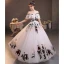 Chic / Beautiful White Rhinestone Lace Flower Prom Dresses 2022 Off-The-Shoulder A-Line / Princess Short Sleeve Backless Floor-Length / Long Formal Dresses