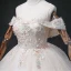 Elegant Blushing Pink Cascading Ruffles Prom Dresses 2022 Ball Gown Scoop Neck Rhinestone Lace Flower Short Sleeve Backless Floor-Length / Long Formal Dresses