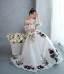 Chic / Beautiful White Rhinestone Lace Flower Prom Dresses 2022 Off-The-Shoulder A-Line / Princess Short Sleeve Backless Floor-Length / Long Formal Dresses