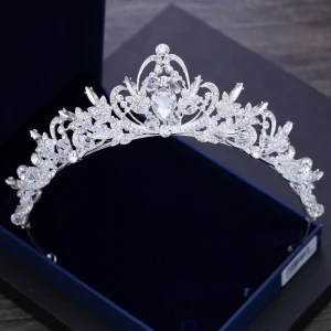 Glitter Zilveren Huwelijk Tiara 2018 Metaal Kristal Rhinestone Accessoires