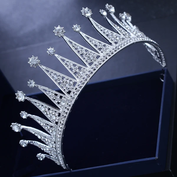 Sparkly Silver Wedding Tiara 2018 Metal Rhinestone Accessories