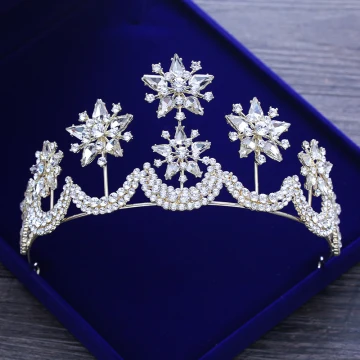 Fantastiske Unike Sølv Stjerne Rhinestone Tiara 2018 Metall Tilbehør