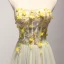 Fine Salvie Grønn Selskapskjoler 2017 Prinsesse Kjæreste Uten Ermer Appliques Blomst Paljetter Beading Lange Buste Ryggløse Formelle Kjoler