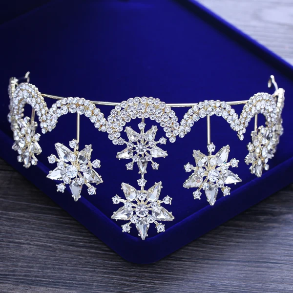 Najpiękniejsze / Ekskluzywne Srebrny Gwiazda Rhinestone Tiara 2018 Metal Akcesoria