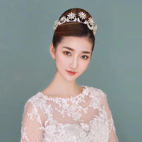 Najpiękniejsze / Ekskluzywne Srebrny Gwiazda Rhinestone Tiara 2018 Metal Akcesoria