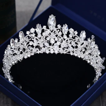 Luxury Gorgeous Silver Wedding Tiara 2018 Metal Rhinestone Crystal Accessories