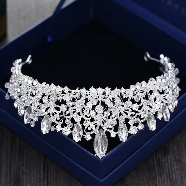 Luxe Argenté Mariage Tiare 2018 Métal Faux Diamant Cristal Accessorize