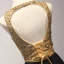 Chic / Beautiful Gold Black Evening Dresses  2017 A-Line / Princess Scoop Neck Sleeveless Beading Crystal Sequins Pearl Metal Sash Floor-Length / Long Backless Formal Dresses