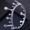 Modest / Simple Silver Wedding Tiara 2018 Metal Rhinestone Accessories