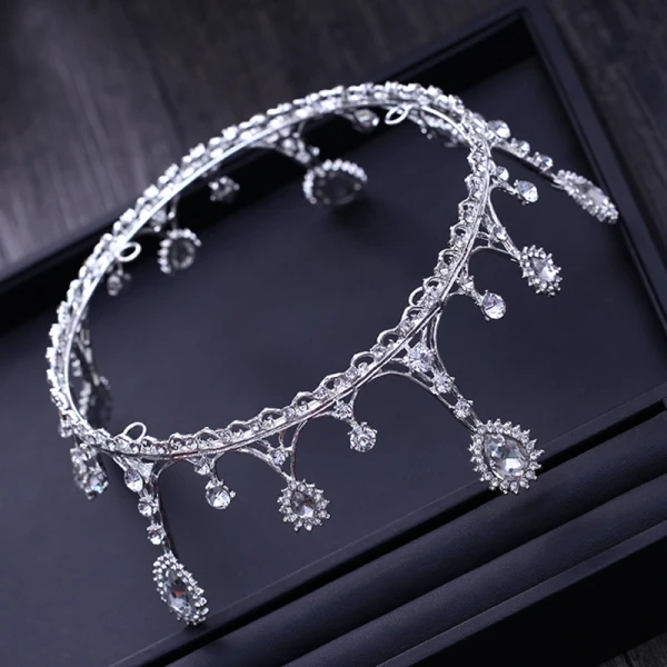 Modest / Simple Silver Wedding Tiara 2018 Metal Rhinestone Accessories