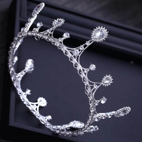 Modest / Simple Silver Wedding Tiara 2018 Metal Rhinestone Accessories