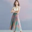 Colored Multi-Colors Summer Homecoming Graduation Dresses 2018 A-Line / Princess Shoulders Sleeveless Tea-length Pleated Backless Formal Dresses