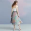 Colored Multi-Colors Summer Homecoming Graduation Dresses 2018 A-Line / Princess Shoulders Sleeveless Tea-length Pleated Backless Formal Dresses