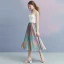 Colored Multi-Colors Summer Homecoming Graduation Dresses 2018 A-Line / Princess Shoulders Sleeveless Tea-length Pleated Backless Formal Dresses