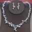 Fine Sølv Bryllup Tilbehør 2018 Metall Krystall Rhinestone Perle Tiara Halskjede Øredobber Brudesmykker
