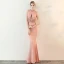 Modern / Fashion Black See-through Evening Dresses  2018 Trumpet / Mermaid High Neck Sleeveless Beading Tassel Floor-Length / Long Formal Dresses