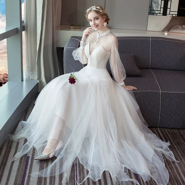 white short sleeve lace dress Self-Portrait - White Lace Contrast Collar Mini Dress
