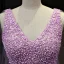 Luxury / Gorgeous Lilac Evening Dresses  2018 Trumpet / Mermaid V-Neck Sleeveless Beading Sash Watteau Train Ruffle Backless Formal Dresses
