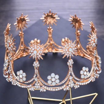 Fantastiske Unike Gull Bryllup Tiara 2018 Metall Rhinestone Tilbehør