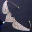 Fine Champagne Gull Tiara 2018 Metall Krystall Rhinestone Perle Hjerteformet Tilbehør