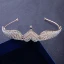 Fine Champagne Gull Tiara 2018 Metall Krystall Rhinestone Perle Hjerteformet Tilbehør