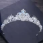Modest / Simple Silver Wedding Tiara 2018 Metal Pearl Rhinestone Beading Accessories