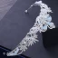 Modest / Simple Silver Wedding Tiara 2018 Metal Pearl Rhinestone Beading Accessories