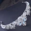 Modest / Simple Silver Wedding Tiara 2018 Metal Pearl Rhinestone Beading Accessories