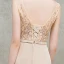 Luxury / Gorgeous Khaki Evening Dresses  2018 Trumpet / Mermaid Scoop Neck Sleeveless Appliques Lace Beading Bow Sash Court Train Ruffle Backless Formal Dresses