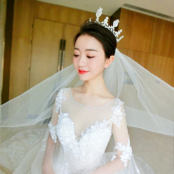 Luksus Sølv Bryllup Tiara 2018 Metall Rhinestone Tilbehør