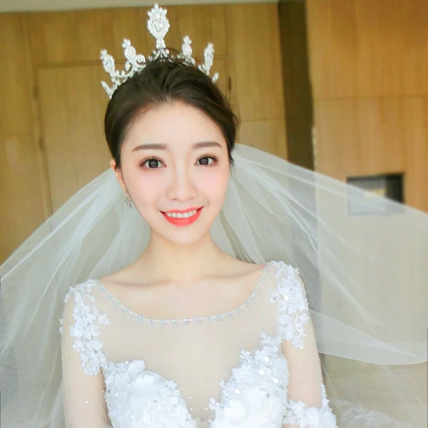 Luksus Sølv Bryllup Tiara 2018 Metall Rhinestone Tilbehør