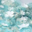 Flower Fairy Pool Blue Prom Dresses 2018 Ball Gown Off-The-Shoulder 3/4 Sleeve Flower Appliques Lace Chapel Train Ruffle Backless Formal Dresses