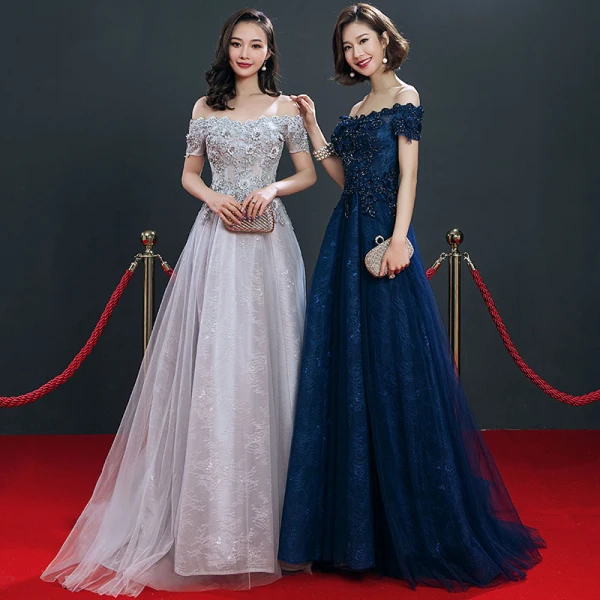 short blue winter formal dresses Blue Tulle Short Prom Dresses, A-Line Homecoming Party Dresses US 12 / Blue main image 1