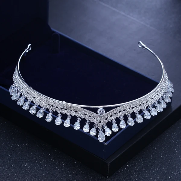 Classic Silver Wedding Tiara 2018 Metal Rhinestone Accessories