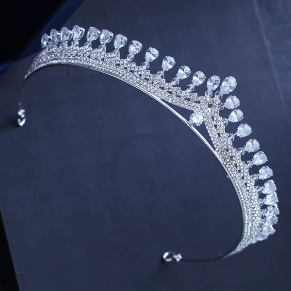 Classic Silver Wedding Tiara 2018 Metal Rhinestone Accessories