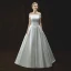 Simple Ivoire Robe De Mariée 2018 Princesse De l'épaule Manches Courtes Dos Nu Longue Volants