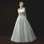Simple Ivoire Robe De Mariée 2018 Princesse De l'épaule Manches Courtes Dos Nu Longue Volants