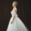 Chic / Belle Ivoire Robe De Mariée 2018 Princesse Titulaire Manches Courtes Dos Nu Appliques En Dentelle Paillettes Perlage Longue Volants