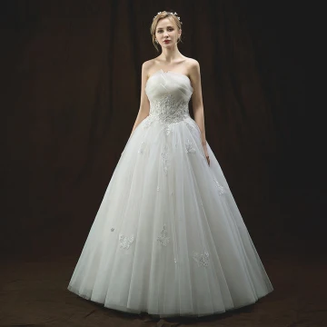 Chic Belle Ivoire Robe De Mariée 2018 Princesse Unique Amoureux Sans Manches Dos Nu Appliques Fleur Perle Perlage Paillettes Longue Volants