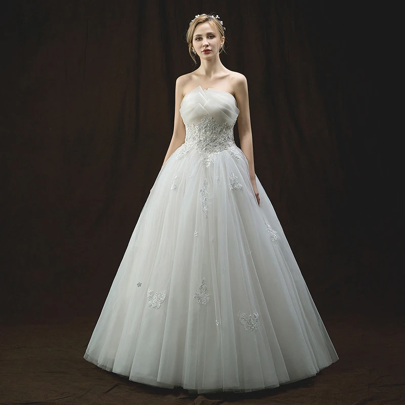 Fine Elfenben Brudekjoler 2018 Prinsesse Fantastiske Unike Kjæreste Uten Ermer Ryggløse Appliques Blomst Perle Beading Paljetter Lange Buste