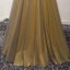 Modern / Fashion Gold Evening Dresses  2017 A-Line / Princess V-Neck Sleeveless Beading Crystal Glitter Sequins Pearl Metal Sash Floor-Length / Long Ruffle Backless Formal Dresses